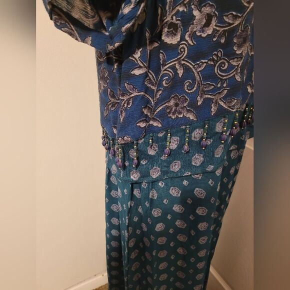 NWT Karin Stevens‎ beaded floral maxi dress - Picture 5 of 8